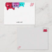 やさしい人からのかわいい猫サンキューノートカード ノートカード (正面/裏面)