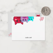 やさしい人からのかわいい猫サンキューノートカード ノートカード (正面/裏面インサイチュ)