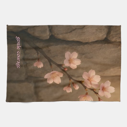 やさしい勇気 桜のタオル キッチンタオル (横)