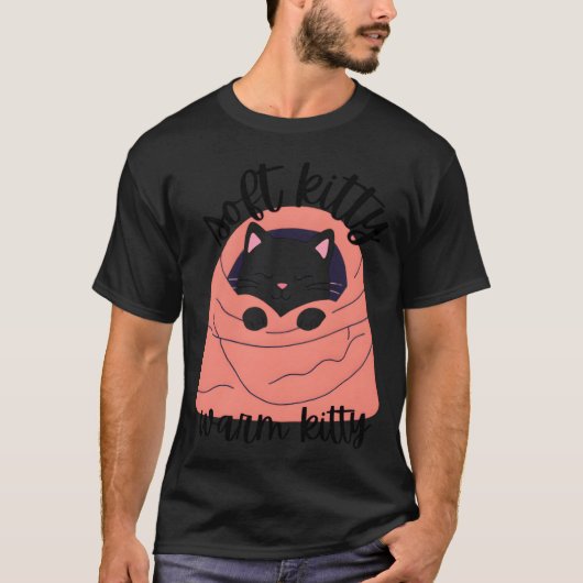 やさしい子猫 あたたかい子猫 ガール Tシャツ (正面)