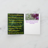 やさしい庭のノートカード サンキューカード (内部)