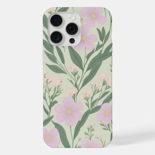 やさしい庭の花柄 iPhoneケース (裏面)