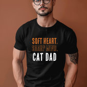 やさしい心 冴えた頭 猫パパ Tシャツ