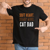 やさしい心 冴えた頭 猫パパ Tシャツ