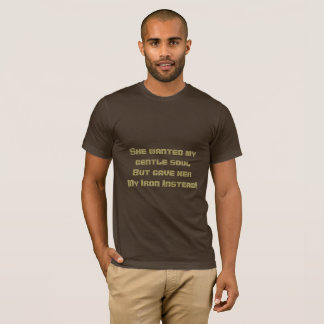 やさしい心、鉄の意志インダストリアルボールドグラフィックTシャツ Tシャツ