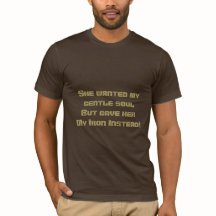 やさしい心、鉄の意志インダストリアルボールドグラフィックTシャツ