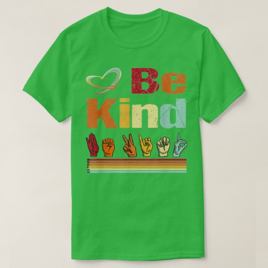やさしい愛Aslサイン言語非言語先生スタッド Tシャツ (デザイン正面)