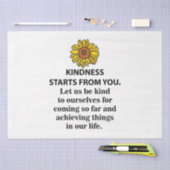 やさしい感動的引用文ひまわり親切 薄葉紙 (クラフト)