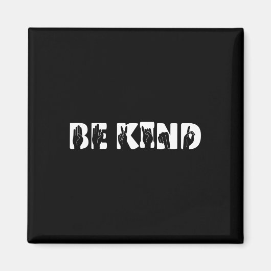 やさしい手話ろう者認識度親切サポート マグネット (正面)