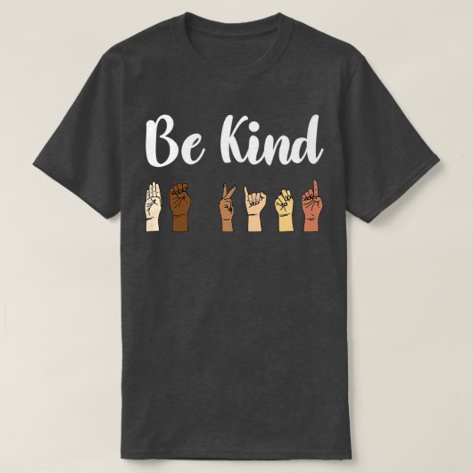やさしい手話メラニンASL 2 Tシャツ (デザイン正面)
