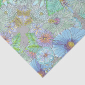 やさしい水の色の花と離れデコページ 薄葉紙 (詳細)