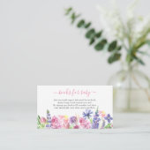 やさしい水彩の野の花のベビー向けブック エンクロージャーカード (スタンド正面)