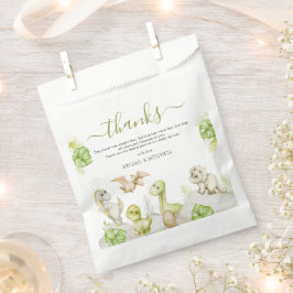 やさしい水彩恐竜のベビーシャワー フェイバーバッグ
