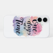 やさしい水彩画の励ましメッセージ iPhone 16ケース (裏面横)