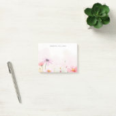 やさしい水彩画の野の花の草原 ポストイット (オフィス)