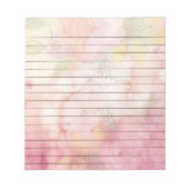 やさしい水彩花柄プリント ノートパッド (正面)