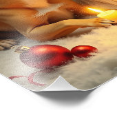 やさしい犬と子どもの楽しいクリスマス フォトプリント (角)