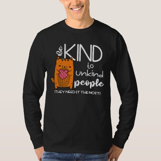 やさしい生活引用文猫やさしいかわいい Tシャツ (正面)