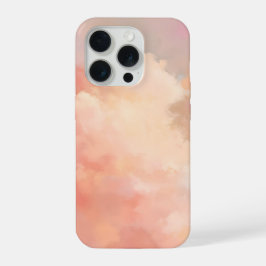 やさしい空、抽象的な雲のアート、パステルスカイデザイン iPhone 15 PROケース