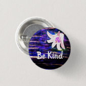 やさしい美しい抽象芸術の花のボタン 缶バッジ (正面&裏面)