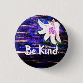 やさしい美しい抽象芸術の花のボタン 缶バッジ