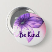 やさしい美しい花のボタン 缶バッジ (正面&裏面)