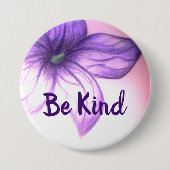 やさしい美しい花のボタン 缶バッジ (正面)