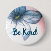 やさしい美しい花のボタン 缶バッジ (正面)