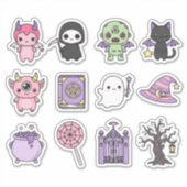 やさしい色の魔法使いと幽霊のステッカー シール (正面)