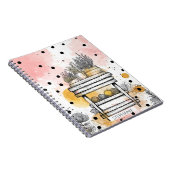 やさしい花柄のカントリースタイルの棚 ノートブック (右側)