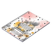 やさしい花柄のカントリースタイルの棚 ノートブック (左側)