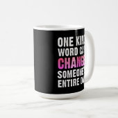 やさしい言葉で親切心を広げる コーヒーマグカップ (正面右)