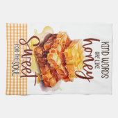 やさしい言葉は魂に甘いハチミツのようなものだ キッチンタオル (横)