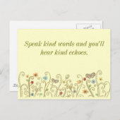 やさしい言葉やさしい反響 ポストカード (正面/裏面)