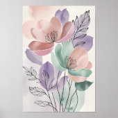 やさしい野の花 | ソフトボタニカルフラワー ポスター (正面)