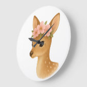 やさしい鹿魔法 ラージ壁時計 (傾斜)