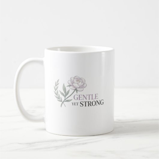 やさしく強く 看護師のための植物の言葉 コーヒーマグカップ (左)