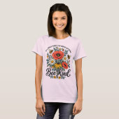 やさしく Bee + 野の花 Tシャツ (正面フル)