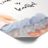 「やさしさが美しやる気を起こさせるい」水色 ポスター (角)