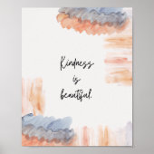 「やさしさが美しやる気を起こさせるい」水色 ポスター (正面)