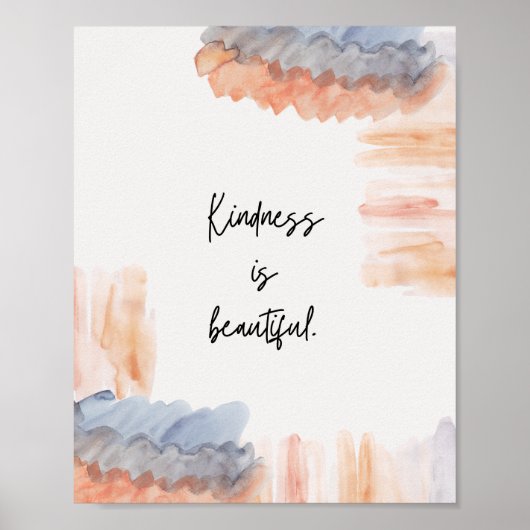 「やさしさが美しやる気を起こさせるい」水色 ポスター (正面)