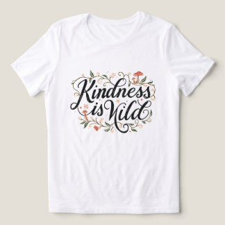 やさしさは野生のフローラル+ホイームシカルアート トライブレンドTシャツ