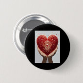 やさしさを世界の優しさ日ステッカーを広める 缶バッジ (正面&裏面)