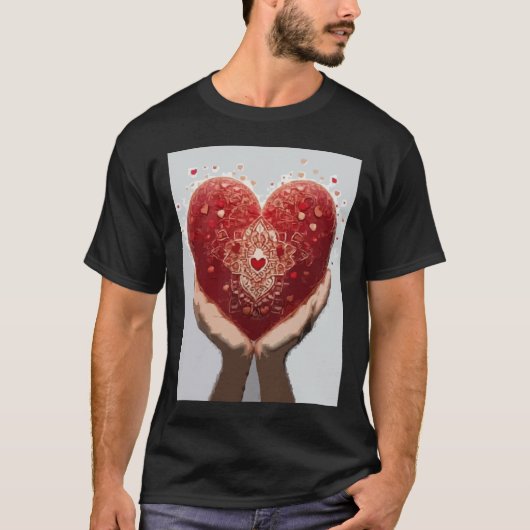 やさしさを世界の優しさ日ステッカーを広める Tシャツ (正面)