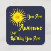 やさしさカード:「お素晴らし前は」カード スクエア名刺 (正面)