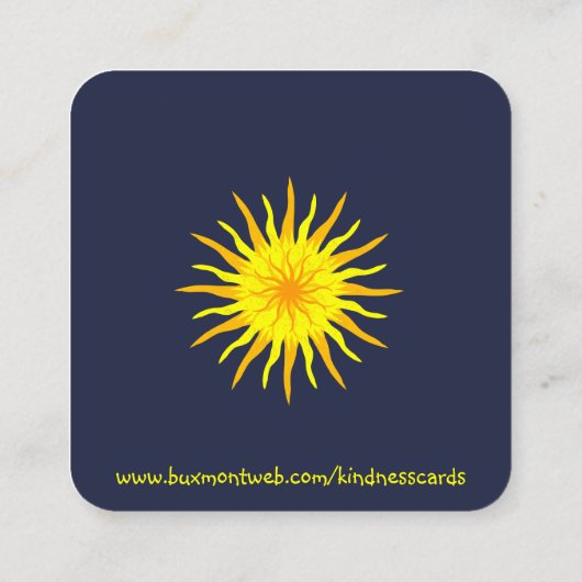 やさしさカード:「お素晴らし前は」カード スクエア名刺 (裏面)