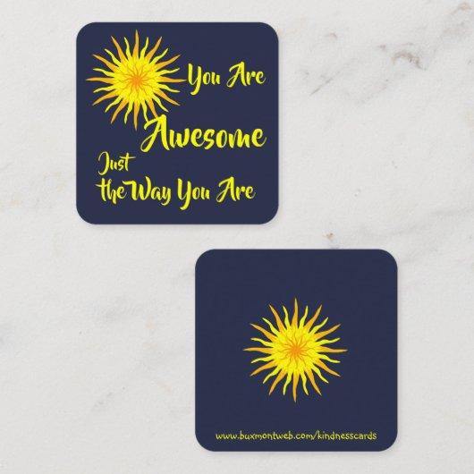 やさしさカード:「お素晴らし前は」カード スクエア名刺 (正面/裏面)