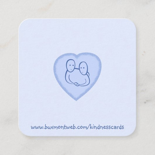 やさしさカード:「君は一人じゃない」カード スクエア名刺 (裏面)