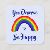 やさしさカード：「幸福になるに値する」カード スクエア名刺 (正面)