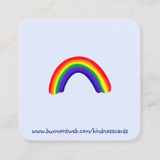 やさしさカード：「幸福になるに値する」カード スクエア名刺 (裏面)